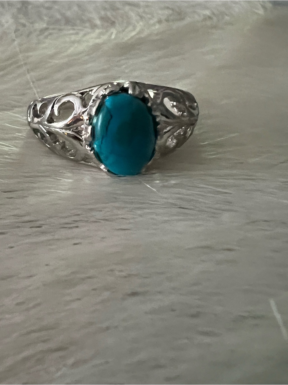 Vintage Sterling silver Seta co turquoise ring